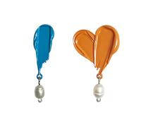 Colorful Brushstroke Textured Earrings Suitable For Youthful Fashion Lovers And Those Passionate About Art And Trends Fashionable Ear Jewelry