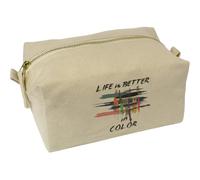 'Colorful Brushstrokes of Life' Canvas Wash Bag/Makeup Case (CS00040151)