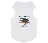 'Colorful Brushstrokes of Life' Pet Dog/Cat T-Shirt (PT00137293)