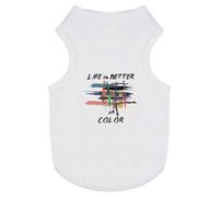 'Colorful Brushstrokes of Life' Pet Dog/Cat T-Shirt (PT00137294)