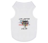 'Colorful Brushstrokes of Life' Pet Dog/Cat T-Shirt (PT00137295)