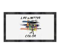 'Colorful Brushstrokes of Life' Pet Feeding Mat (PM00025618)