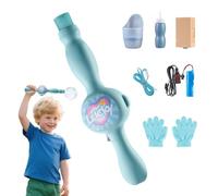 Colorful Bubble Machine, Interactive Fog Bubble Machine for Kids, Funny Electric Blowing Wand with Colorful Lights, Novelty Blowing Stick for Boys Girls Outdoor Summer