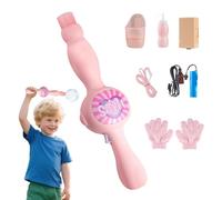 Colorful Bubble Machine, Interactive Fog Bubble Machine for Kids, Funny Electric Blowing Wand with Colorful Lights, Novelty Blowing Stick for Boys Girls Outdoor Summer