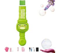 Colorful Bubble Machine with Smoke for Kids,Rechargeable Automatic Electric Smoke Bubble Machine with Colorful Lights,Fun Science Experiments,Kids Toys for Parties, Beaches, Summer (Green1)