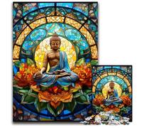 Colorful Buddha 1000 Piece Jigsaw Puzzle Difficult Puzzles for Adults for Teenagers, Family Game Night, Brain-Challenging Gift Idea 26X38CM/10.23x14.96inch