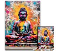 Colorful Buddha 1000 Piece Jigsaw Puzzle Difficult Puzzles for Adults for Teenagers, Family Game Night, Brain-Challenging Gift Idea 50x75CM/19.68x29.52inch