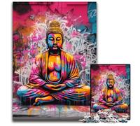 Colorful Buddha 1000 Piece Jigsaw Puzzle Impossible Jigsaw Puzzles for Adults Ideal for Teenagers & Collectors, Travel Gift, Family Activity 26X38CM/10.23x14.96inch