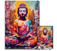 Colorful Buddha 1000 Pieces Puzzle Gifts Impossible Jigsaw Puzzles for Adults Challenging Brain Teaser for Teenagers, Family Fun Interactive Game 26X38CM/10.23x14.96inch