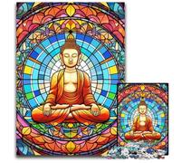 Colorful Buddha 1000Pc Adults Jigsaw Puzzle cardboard Jigsaw Brain-Challenging DIY Decorative Game, Family Interactive Toy 26X38CM/10.23x14.96inch
