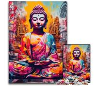 Colorful Buddha Adult Jigsaw Puzzles 1000 Pieces Wooden Puzzles Brain Teaser Game for Teenagers, Perfect 50x75CM/19.68x29.52inch