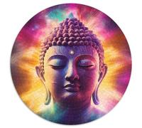 Colorful Buddha Jigsaw Puzzles 1000 Pieces for Adults Round JigsawPuzzle 1000 Pieces for Adults Brain Teaser, Adult Game, Family Interactive Activity 67.5x67.5cm