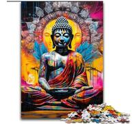 Colorful Buddha Puzzles for 1000 Piece Wooden Puzzles Perfect for Family Fun, Party Games, Birthday Party Favors 50x75cm