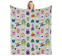 Colorful Bug Blanket Gifts for Kids Bug Lovers Ladybug Stuff Beetle Insect Print Blanket Throw Beetle Plush Cozy Bedding Bugs Gifts Blankets for Kids Adult Boys Girls Women Men Room Decor 50"X40"INCH