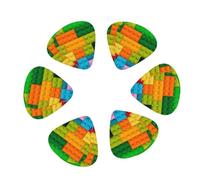 Colorful Building Blocks 12 Pack Guitar Picks Plectrums with Organizer Storage Box, Guitar Picks for Bass Electric Acoustic Guitars Ukulele