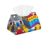 Colorful Building Blocks Printed Tissue Box-Suitable for Bedside Table, Dining Room, Living Room, Tissue Storage Box