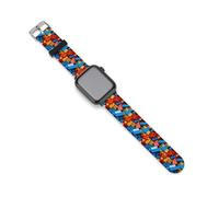 Colorful Building Blocks Silicone Watch Straps Compatible For IWatch 38mm 40mm 42mm 44mm Watchbands