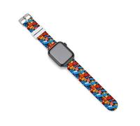 Colorful Building Blocks Silicone Watch Straps Compatible For IWatch 38mm 40mm 42mm 44mm Watchbands