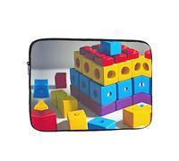 Colorful Building Blocks Unisex Shockproof Laptop Sleeve, Made of high-Density Oxford Fabric, Convenient Zipper Opening