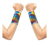 Colorful Building Blocks Wrist sleeve.Elastic Athletic Sleeve Pair,