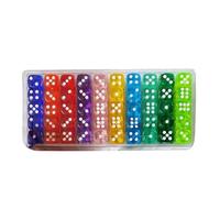 Colorful Bulk Dice Game - 100pcs Bulk Acrylic Dice Kit, Portable Colored Dice Game | Clear Point Design Dice Game For Board Games, Bar Games, Games