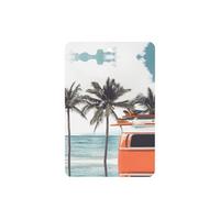 Colorful Bus Palm Tree Printing 10 Pcs Car Air Freshener Fragrant Sheets,Car Hanging Accessories With Strings For Decor