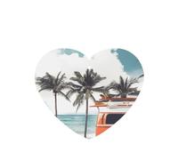 Colorful Bus Palm Tree Printing 10 Pcs Car Air Freshener Fragrant Sheets,Car Hanging Accessories With Strings For Decor