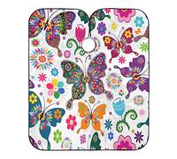 Colorful Butterflies And Flowers Barber Cape Lightweight Beard Bib Easy Clean Hair Cutting Gown For Beauty Shops Barbershop Salon 140X168Cm