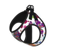 Colorful Butterflies And Flowers Print Adjustable Harness Leash Set For Cats And Dogs, Soft Breathable Kitten Puppy Mesh Vest With Reflective Design, Escape-Proof Lead For Small Pets Walking Training