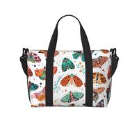 Colorful Butterflies and Moths Crossbody Travel Bag - Water-Resistant Carry-On Handbag, Large Capacity Gym Bag