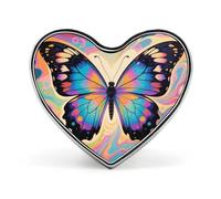 Colorful butterflies Fashion Brooch Pin - Colorful Butterflies 1 Inch Cute Enamel Heart Badges, Metal Lapel Pins for Men & Women, Decorative Metal Pinback for Hats, Shirts, Bags, Jackets & Accessories