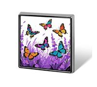 Colorful Butterflies Lapel Pin Fashion Brooch Pin Cute Button Badges Square Button Pins Enamel Pins Metal Pinback for Hat Shirt Clothing Bags Decoration