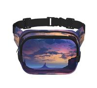 Colorful Butterflies on Flowers Fanny Pack for Women Men Fashion Waist Pack Adjustable Belt Bag for Workout Running Travelling Casual Waist Bag, Nebula in Desert Monument Valley Landscape, One Size
