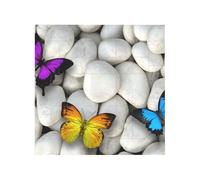 Colorful butterflies Stone Printed Square Jigsaw Puzzle 12.8x12.8 CM, Puzzle Challenging Game for Adults Gifts, Family Fun Decorative Wall Decor