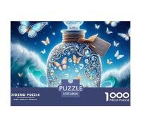 Colorful Butterfly 1000 Jigsaw for Adults Challenging Beautiful Decoration Puzzle Fun Challenging Butterfly Brainteasing Adults Jigsaw Puzzle 38x26cm/1000pcs Educational Games