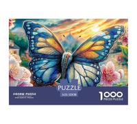 Colorful Butterfly 1000 Piece Impossible Puzzle for Adults - Challenging Jigsaw Puzzles, Family Activity & Mind Game Gift 52x38cm/1000pcs