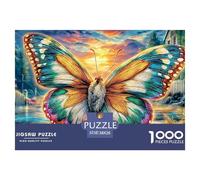 Colorful Butterfly 1000 Piece Jigsaw Puzzle for Adults - A Great Gift Idea for Men & Women, Challenging Wall Art for Home Decoration 38x26cm/1000pcs