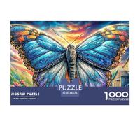 Colorful Butterfly 1000 Piece Puzzle for Adults - Challenging Jigsaw for Mindfulness & Wall Art, Premium Quality with Detailed Art Print 38x26cm/1000pcs