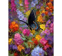 Colorful Butterfly 150 Piece Jigsaw Puzzles for Adults, Colourful, Challenging & Brainteasing Adult puzzles 150 Pieces Flower, Fun jigsaws for The Whole Family 14x10 inch