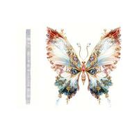 Colorful Butterfly Acrylic Pendant With Crystal Like Design 2D Flat Hanging Ornament For Car Mirrored Or Home Decoration Car Charm Accessories