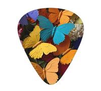 Colorful butterfly bouquet Prints Guitar Picks - 12-Piece Set with 3 Different Thicknesses, Suitable for Electric and Acoustic Guitars