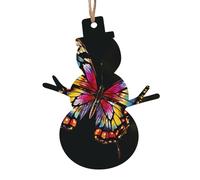 Colorful Butterfly Christmas Wooden Pendant, Stylish And Cute In Design, A Foil For The Festive Atmosphere