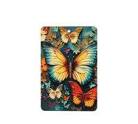 Colorful Butterfly Embroidery Paintings Car Air Fresheners Cards 4 Pcs Long Lasting Car Fresheners Gifts for Men Women Auto Aromatherapy Tablets Hanging Scented Card Rearview Mirror Pendant