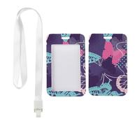 Colorful Butterfly ID Badge Holder with White Lanyard, Badge Holders, Vertical Cards Protector for Work, Vertical ID Cards Protector for School, Nurse Essentials Work Nurse Accessories