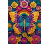 Colorful Butterfly Jigsaw Puzzle 4000 Piece, Puzzles for Adults 4000, The Impossible Challenge, Jigsaw Puzzle Games Classic Educational, Wooden Puzzles, for Home Wall Decoration Gift FNKL1-100