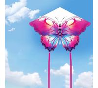 Colorful Butterfly Kite, Easy to Fly Large Outdoor Kite for Kids & Adults, Beach & Park Toys with Durable Nylon, Family Fun Activities