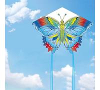 Colorful Butterfly Kite, Easy to Fly Large Outdoor Kite for Kids & Adults, Beach & Park Toys with Durable Nylon, Family Fun Activities