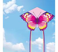 Colorful Butterfly Kite, Easy to Fly Large Outdoor Kite for Kids & Adults, Beach & Park Toys with Durable Nylon, Family Fun Activities