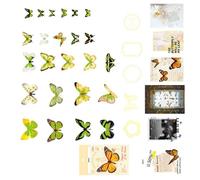 Colorful Butterfly Label Glowing Sticker Craft Materials Suitable for Classroom Decorations Party Charm Craft Set Glowing Butterfly Sticker