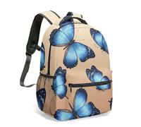 Colorful Butterfly Leopard Print 16 Inch Backpack, Dreamy Gradient All-Over Design Fashionable Travel Daypack for Adults (04)